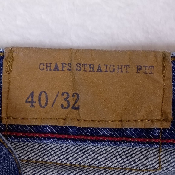 Vintage Chaps Jeans Mens Size 40x32 Straight Fit Blue Denim Relaxed Casual - Picture 11 of 16
